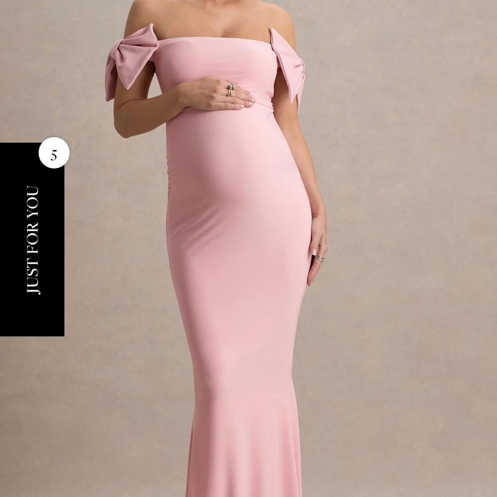 Chic Strapless Pink Dress